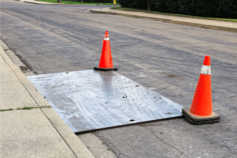 Steel road plates