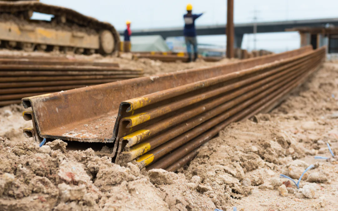 A stack of sheet pile